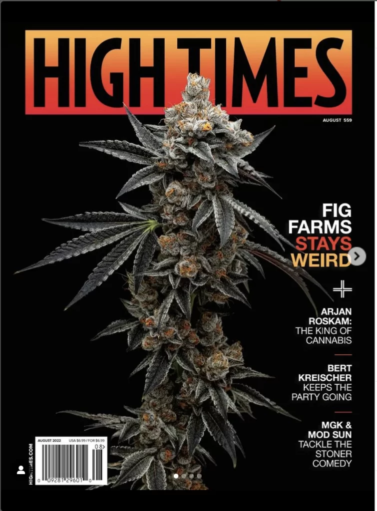 High Times Magazine with photographer Chris Romaine Kandid Kush photo on the cover
