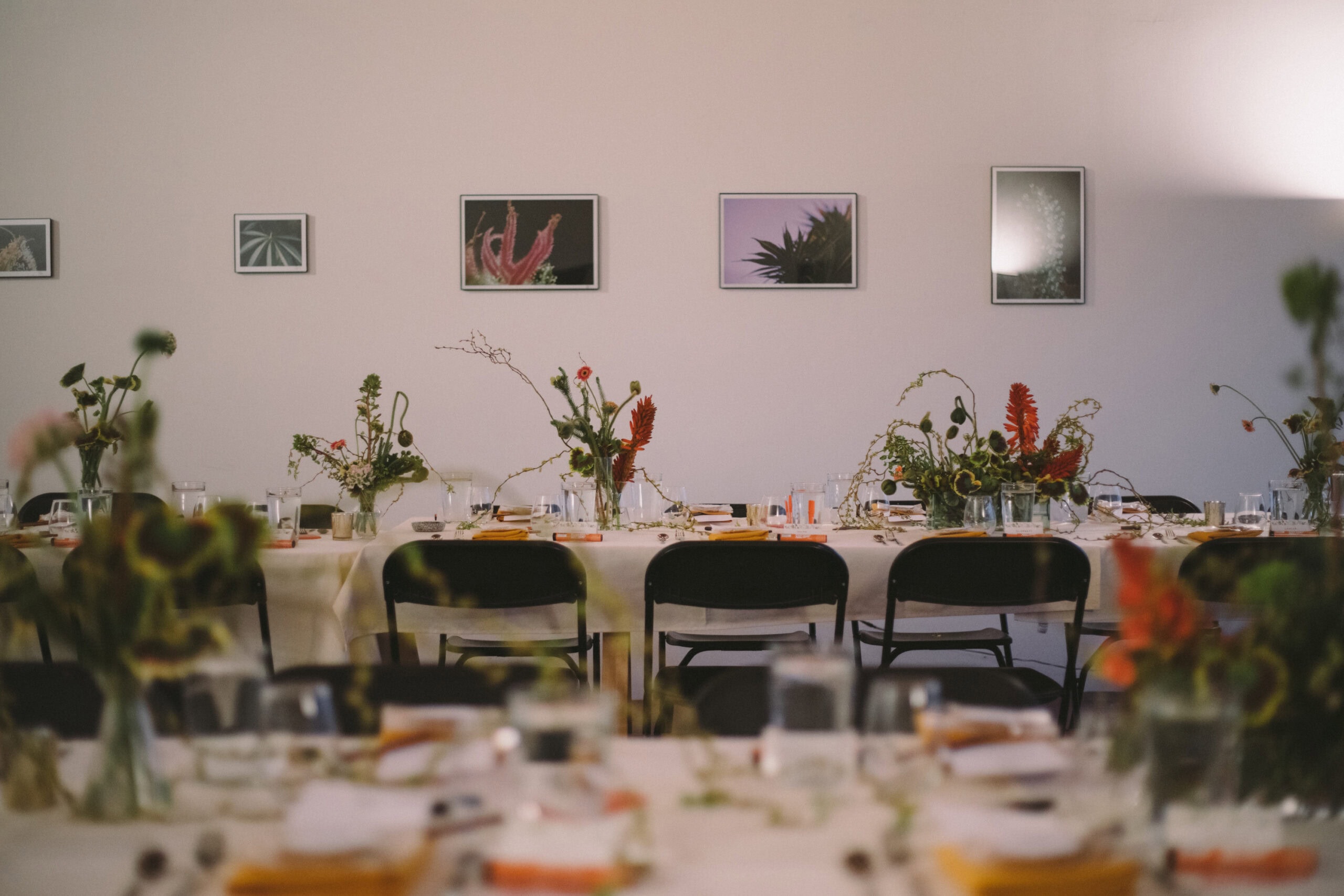 Dinner party settings at Kandid Kush Studio